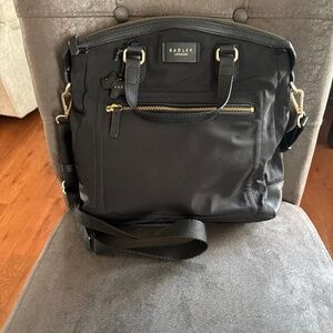 Bradley London Black Dome Convertible Backpack Tote Crossbody Handbag